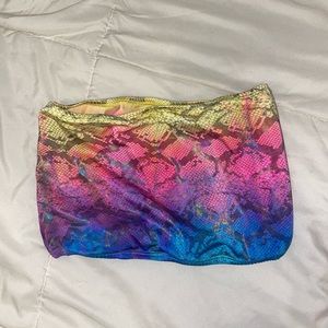Rave With Mi Gente Rainbow Serpiente Tube Top - Medium